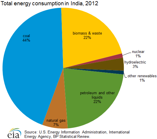 Makeup of India Energy Consumption