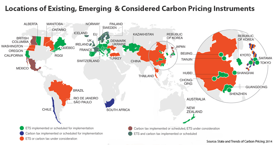 Global Carbon Pricing Map