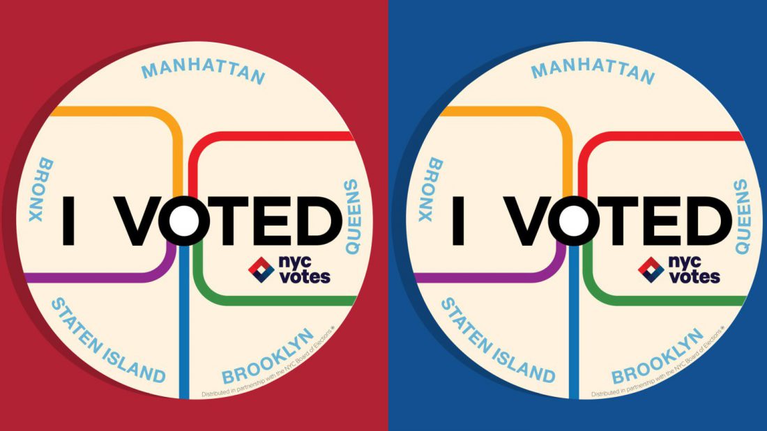 NYC I voted stickers