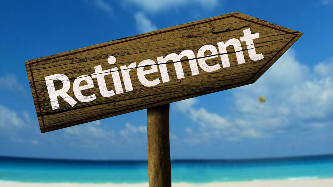 Signpost with the word Retirement