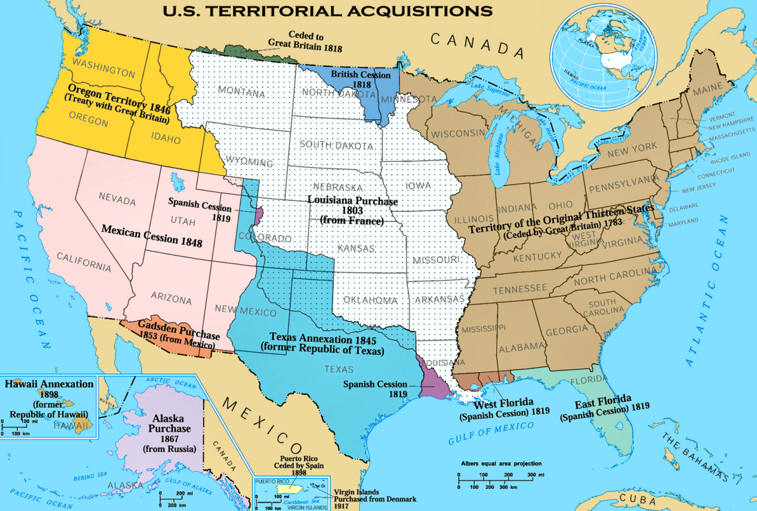 Map of US Territorial acquisitions