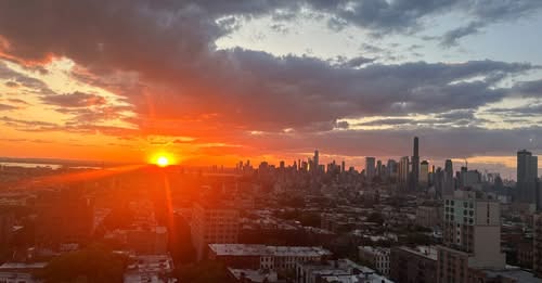 photo of NYC sunset