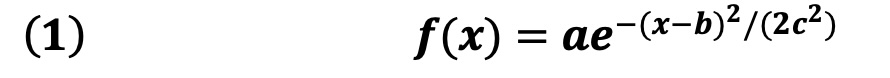 equation for gaussian function