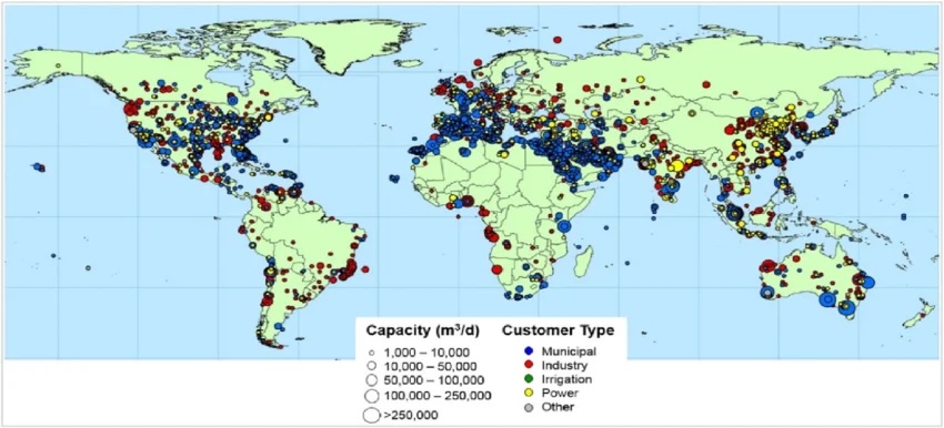Global Map-of-desalination-plant-location-capacity-and-use- from 2021